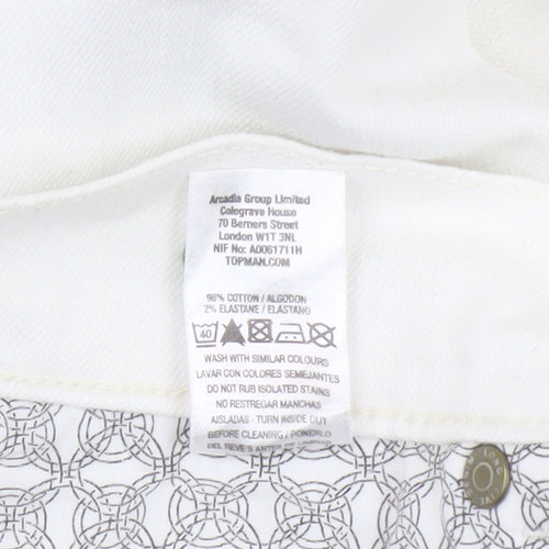 Topman Men's White Skinny Jeans Size L