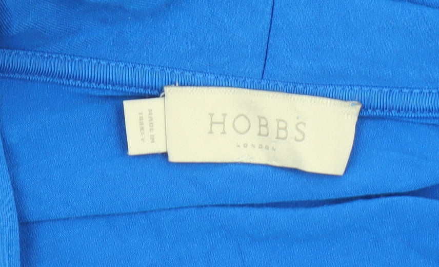 Hobbs Women's Blue 3/4 Sleeve V-Neck Dress Size 12