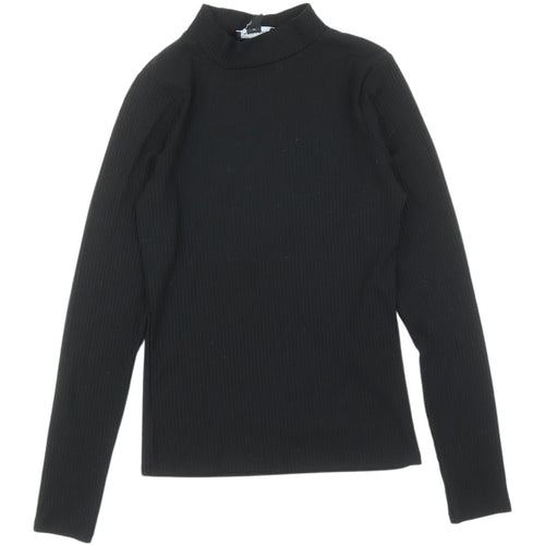 New Look Women's Black Mock Neck Pullover Jumper Size 10