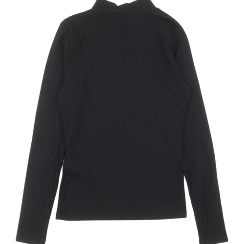New Look Women's Black Mock Neck Pullover Jumper Size 10
