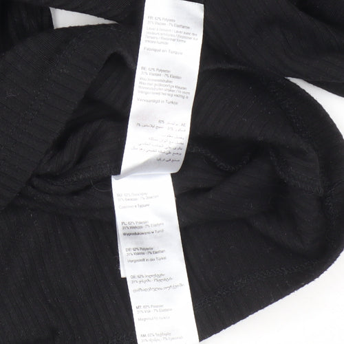 New Look Women's Black Mock Neck Pullover Jumper Size 10