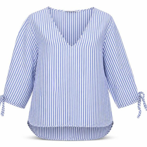 Label of Graded Goods Blue Striped Women’s Tunic Blouse