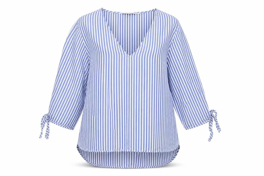 Label of Graded Goods Blue Striped Women’s Tunic Blouse