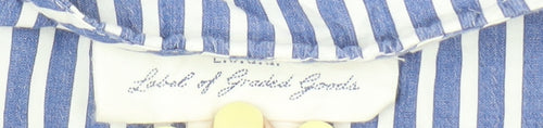 Label of Graded Goods Blue Striped Women’s Tunic Blouse
