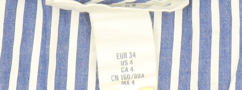 Label of Graded Goods Blue Striped Women’s Tunic Blouse