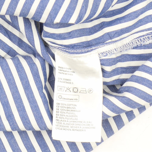 Label of Graded Goods Blue Striped Women’s Tunic Blouse