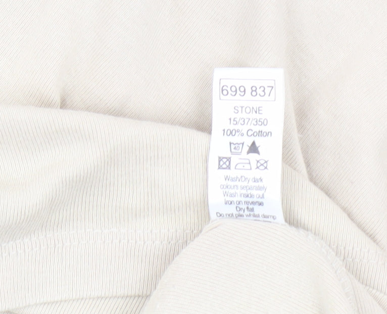 M&Co Women's Beige Crochet Accent Tank Top Size 18