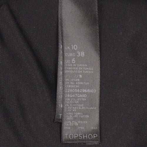 Topshop Women's Blue Cropped Halter Tank Top