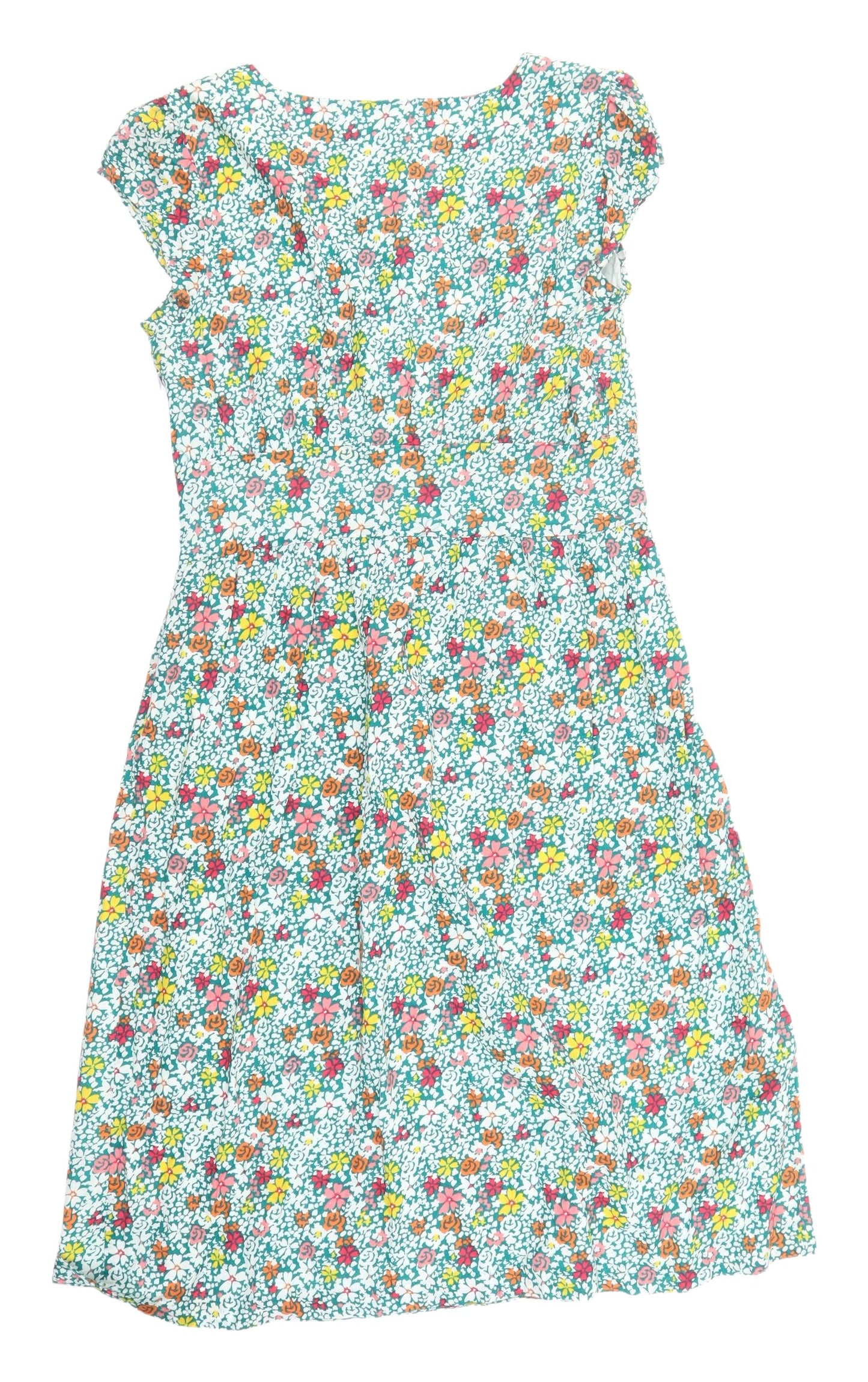 Seasalt Women's Floral A-Line Dress, Multicoloured, Size 12