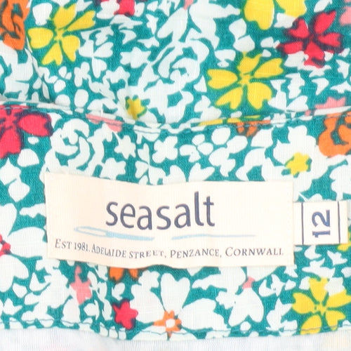 Seasalt Women's Floral A-Line Dress, Multicoloured, Size 12