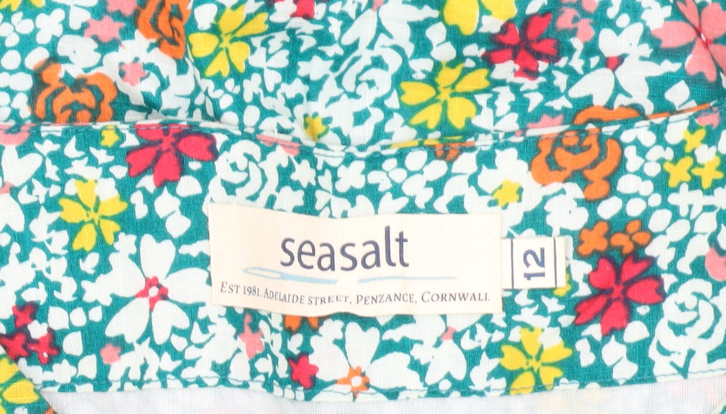 Seasalt Women's Floral A-Line Dress, Multicoloured, Size 12