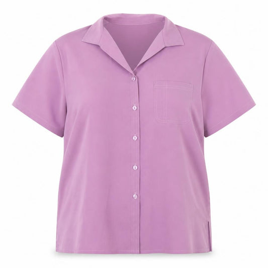 Front view of Holmeswood Women's Purple Button-Up Shirt -, size 18