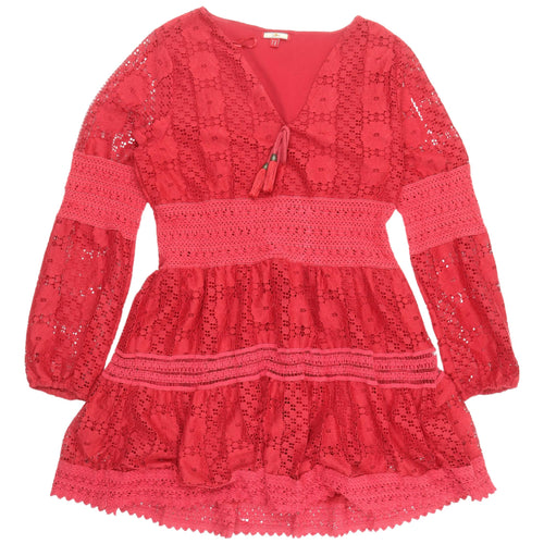 Joe Browns Red Lace Short A-Line Dress, Size 10