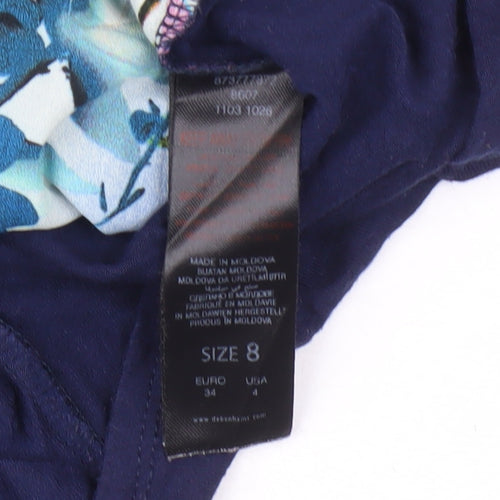 Red Herring Women's Multicolour Floral Blouse Size 8