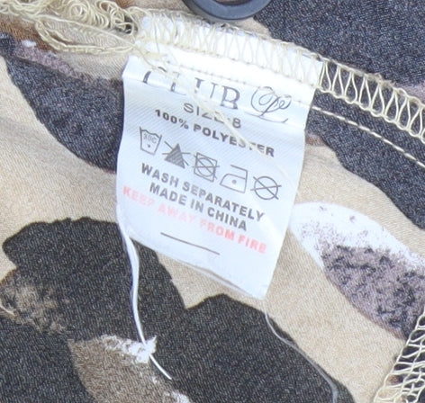 Club L London Women's Beige Animal Print Bodycon Dress