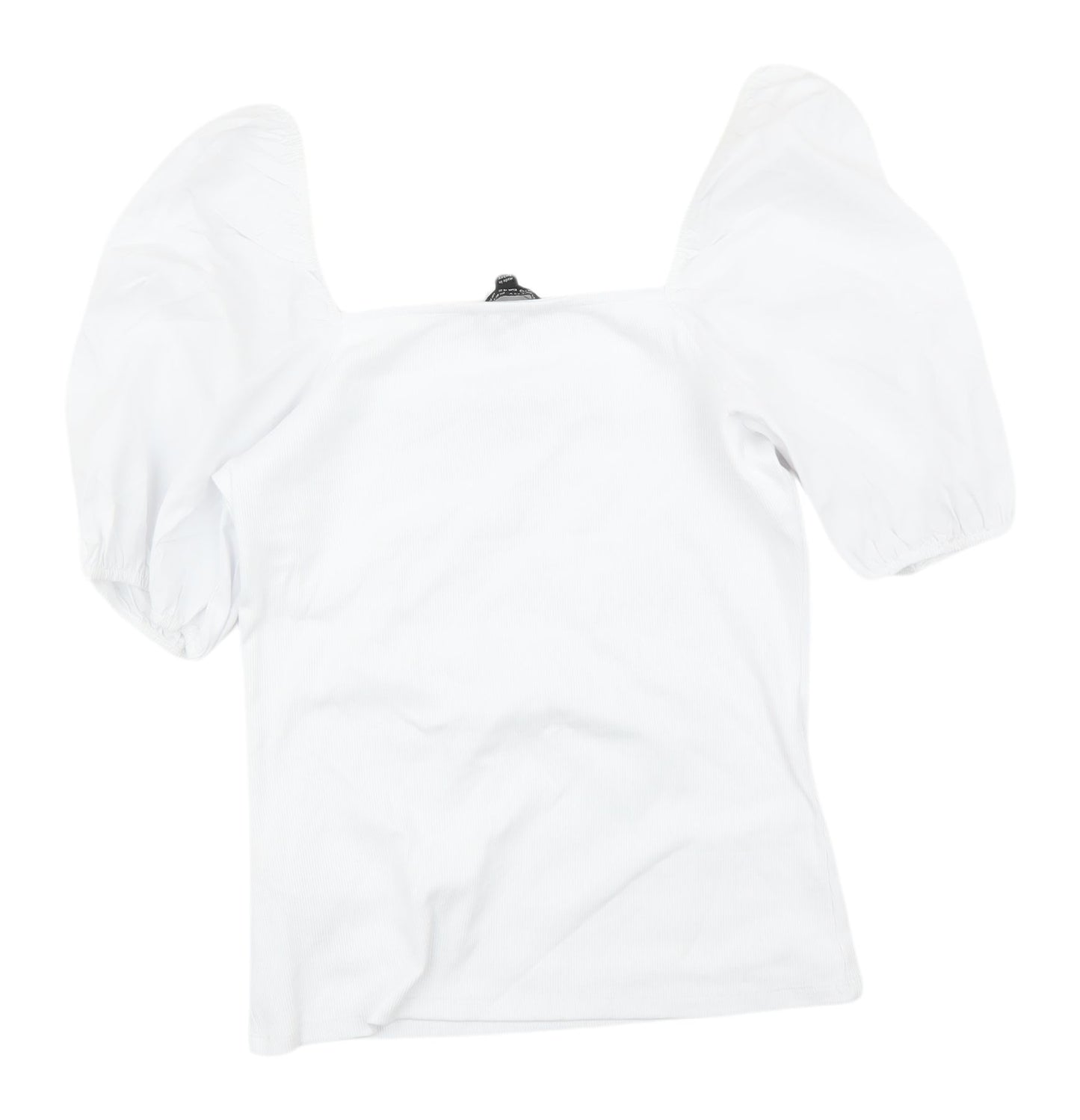 Dorothy Perkins Women’s White Cotton Blouse, Size 14, Puff Sleeve