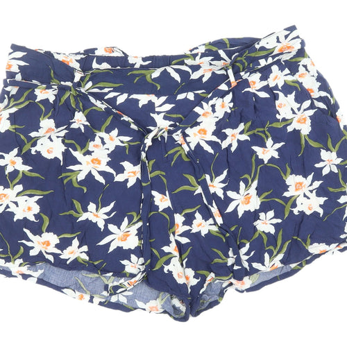 Old Navy Women's Blue Floral Wrap Shorts, XL, Casual