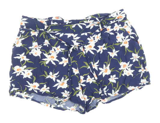 Old Navy Women's Blue Floral Wrap Shorts, XL, Casual