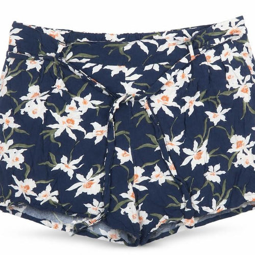 Old Navy Women's Blue Floral Wrap Shorts, XL, Casual