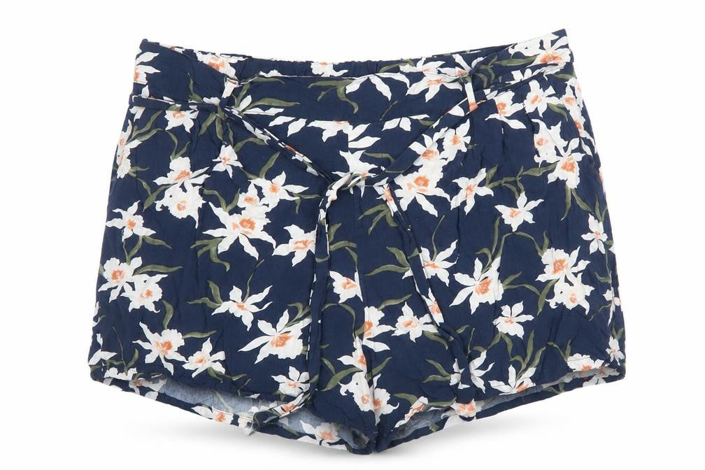 Old Navy Women's Blue Floral Wrap Shorts, XL, Casual