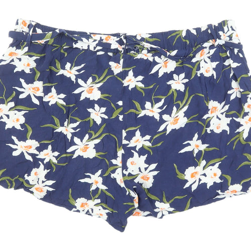 Old Navy Women's Blue Floral Wrap Shorts, XL, Casual