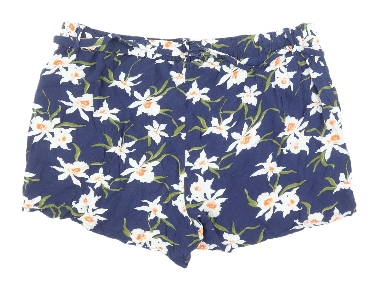 Old Navy Women's Blue Floral Wrap Shorts, XL, Casual