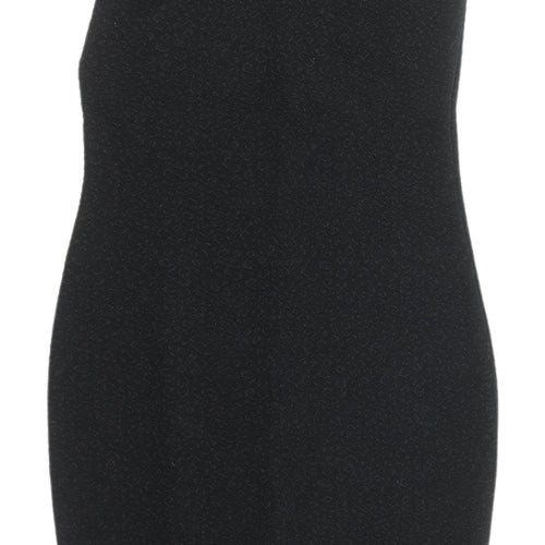 River Island Black Sleeveless Halter Dress Size 8