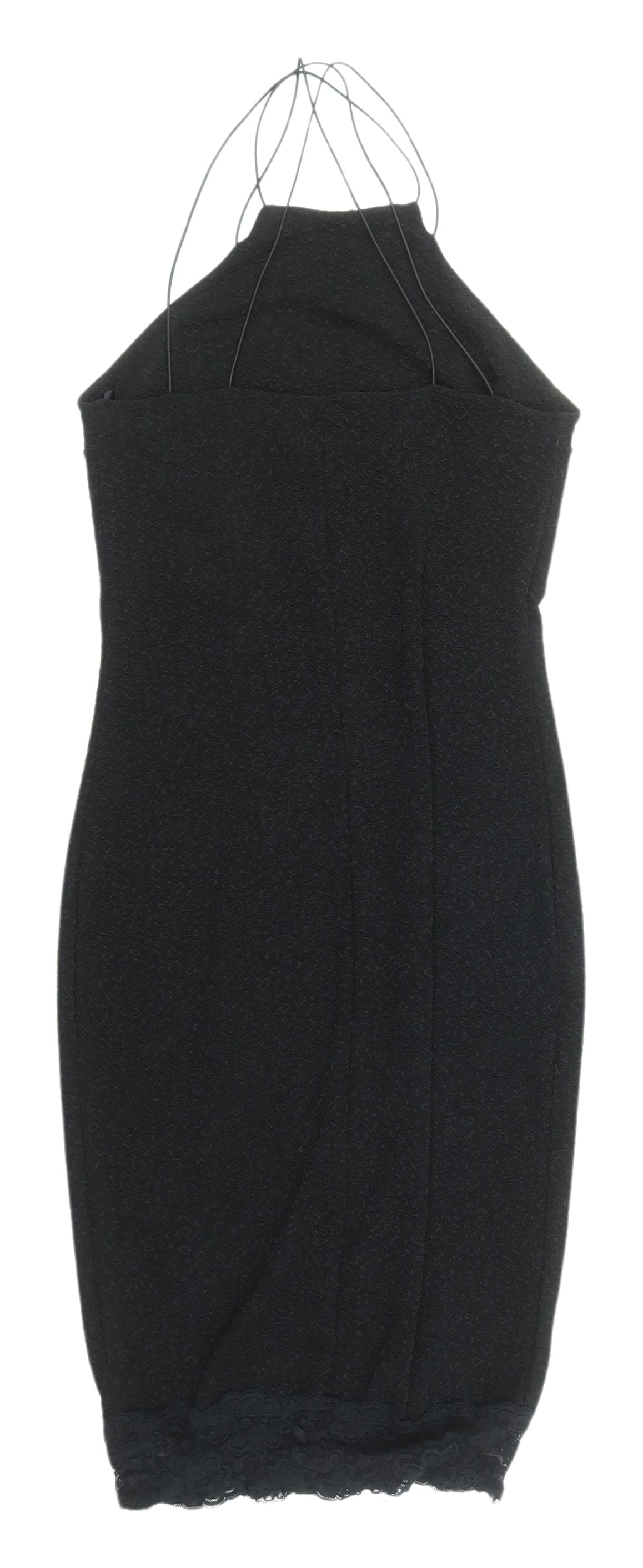 River Island Black Sleeveless Halter Dress Size 8