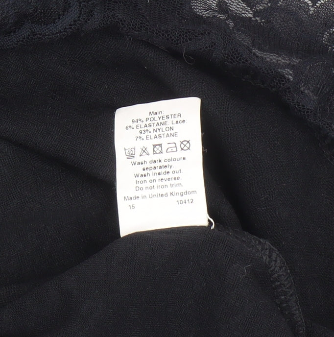 River Island Black Sleeveless Halter Dress Size 8