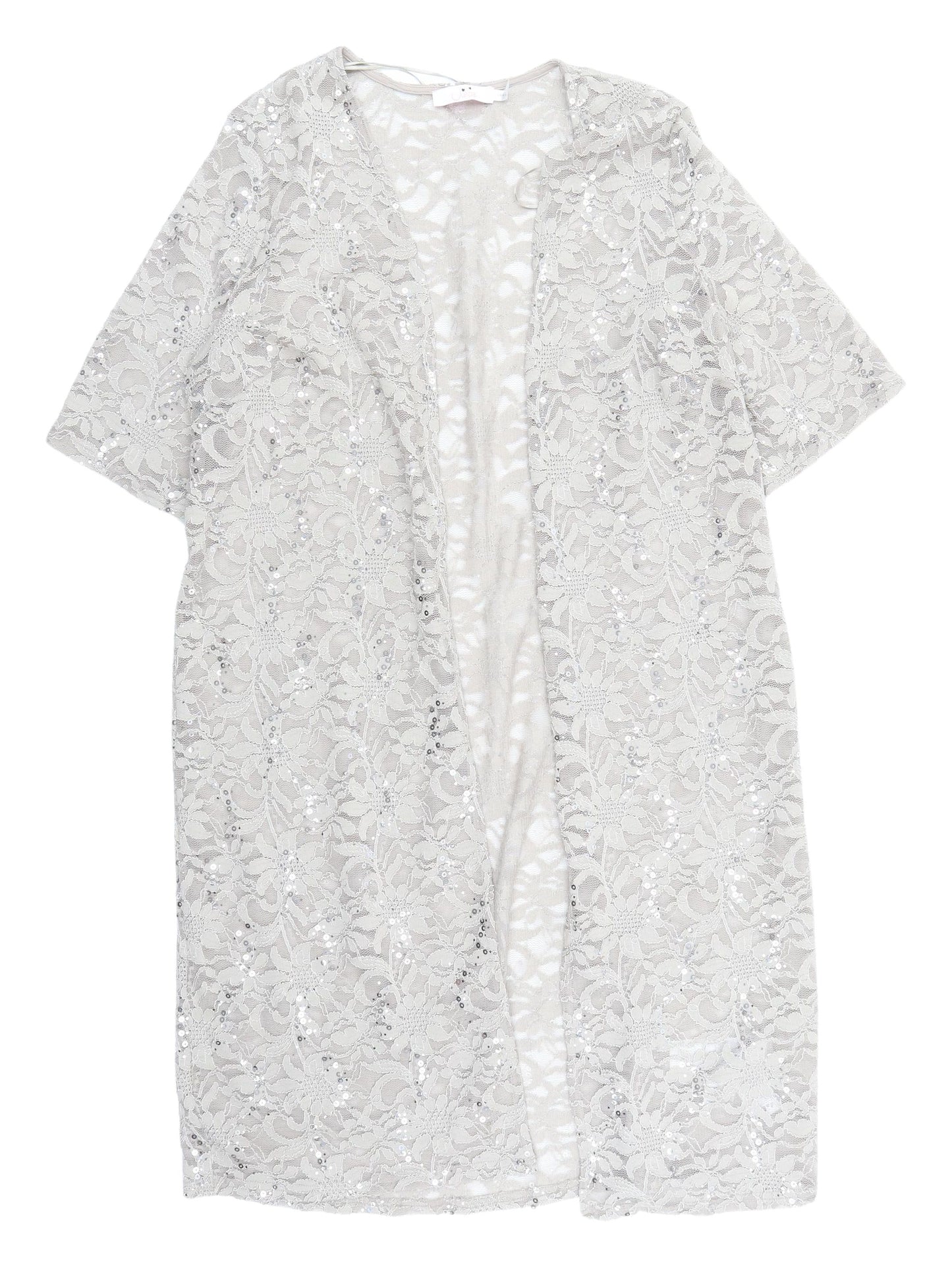 Julipa Women's Silver Lace Kimono Blouse