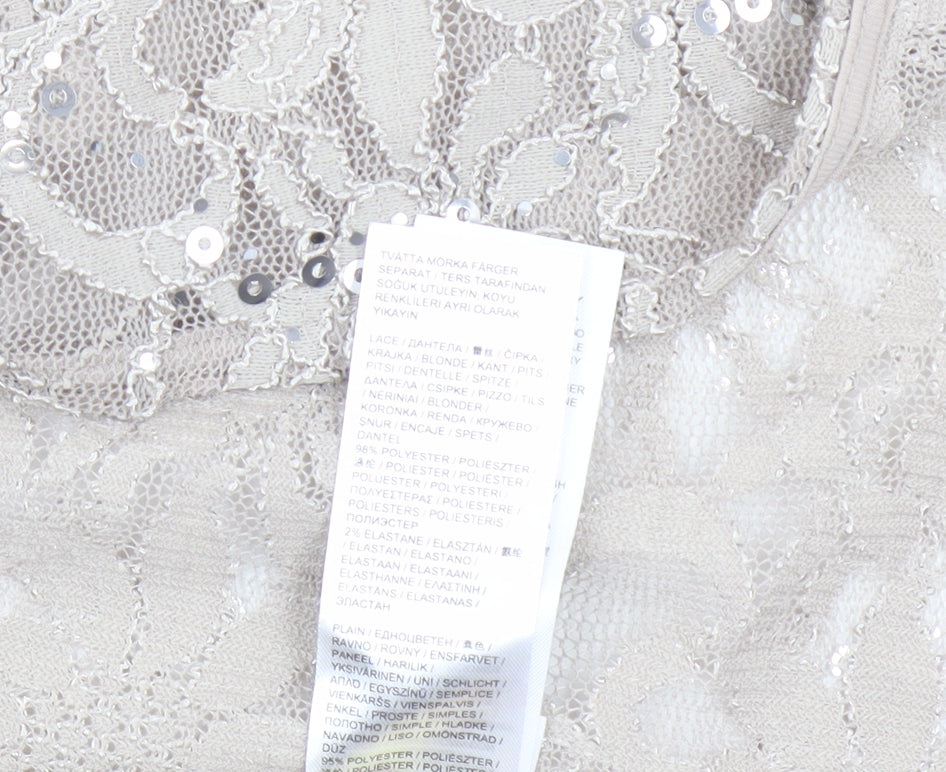 Julipa Women's Silver Lace Kimono Blouse