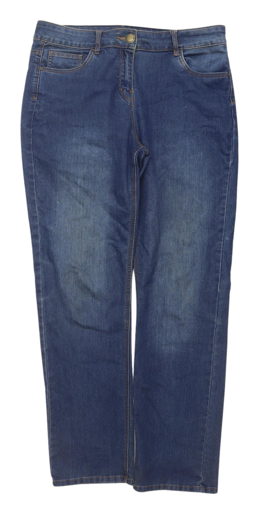 George Women's Blue Straight Regular Jeans Size 12