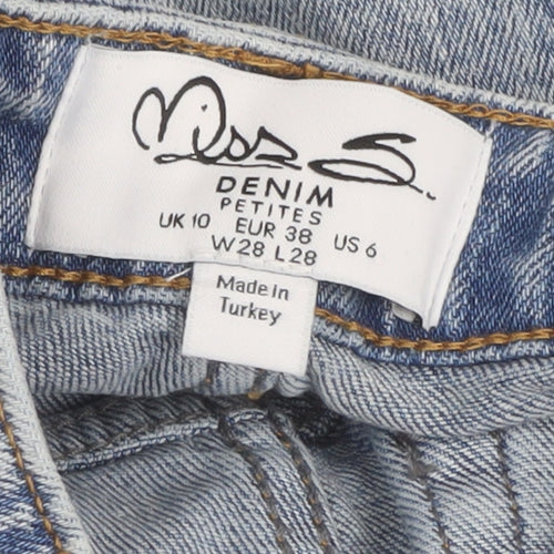 M&S Women's Blue Mom Jeans, Size 10 Petites