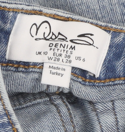 M&S Women's Blue Mom Jeans, Size 10 Petites