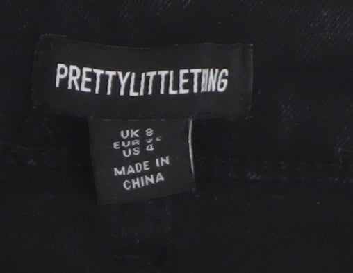 PrettyLittleThing Women's Black Skinny Jeans Size 8
