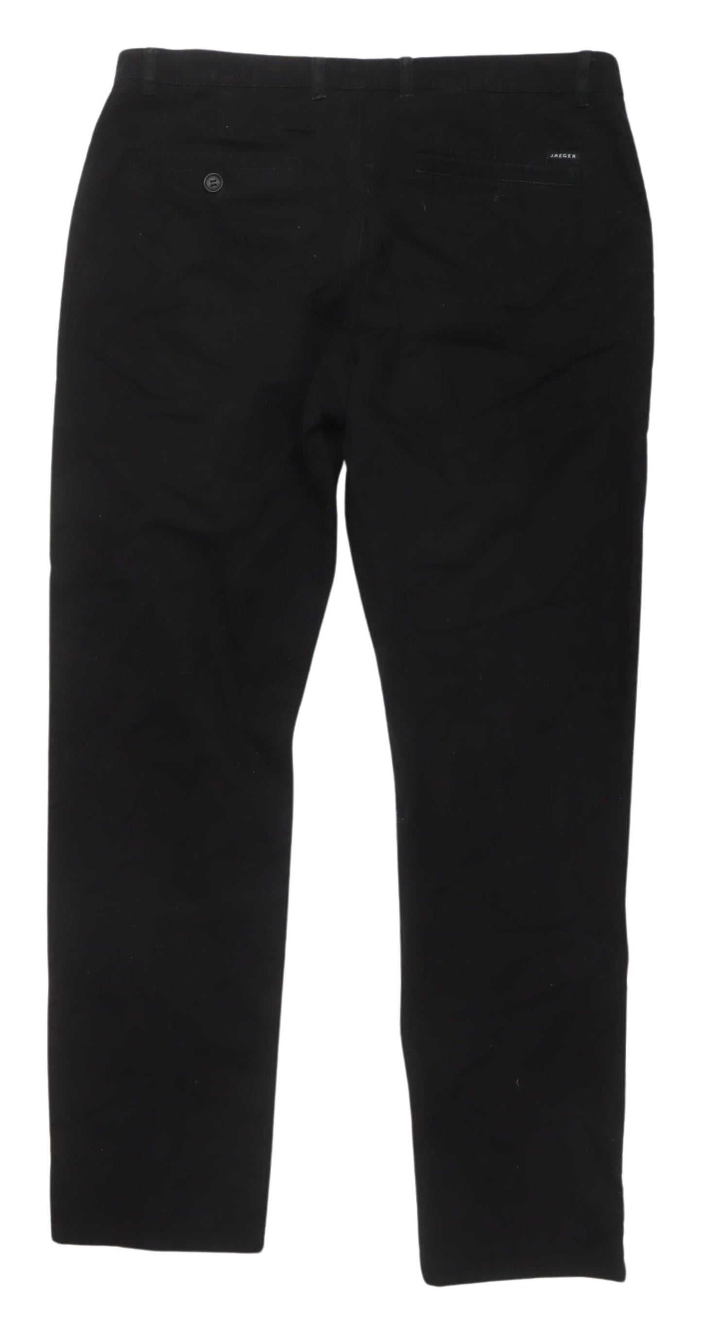 Jaeger Men's Black Chino Trousers, Size 36 Regular Fit
