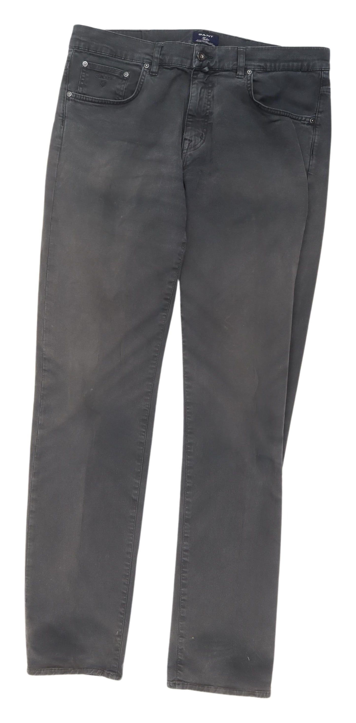 Gant Mens Grey Straight Jeans W34 L34 Regular Fit