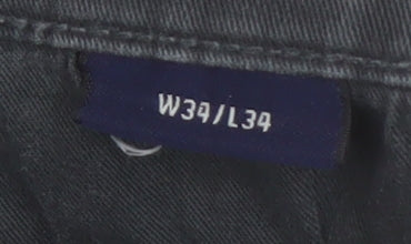 Gant Mens Grey Straight Jeans W34 L34 Regular Fit