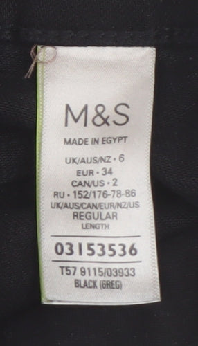 Marks and Spencer Women's Black Regular Jeans - UK 6