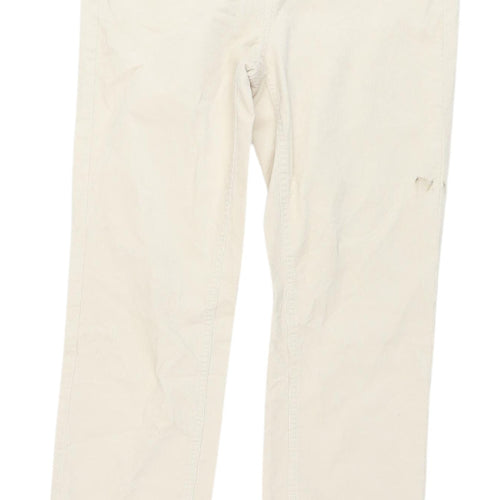 Marks and Spencer Women's Ivory Chino Trousers - Size 10