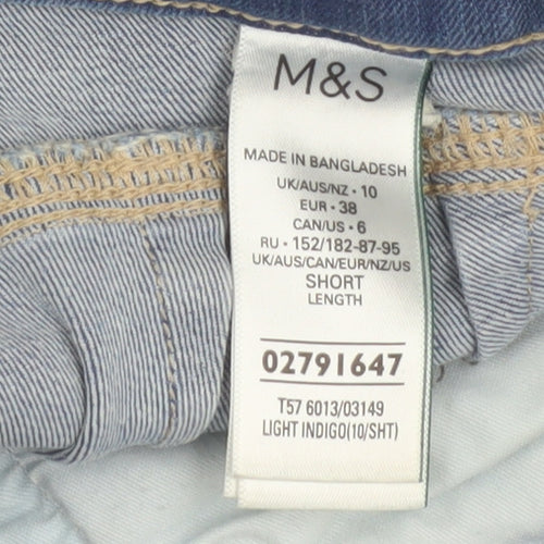 Marks and Spencer Women's Blue Straight Jeans Size 10