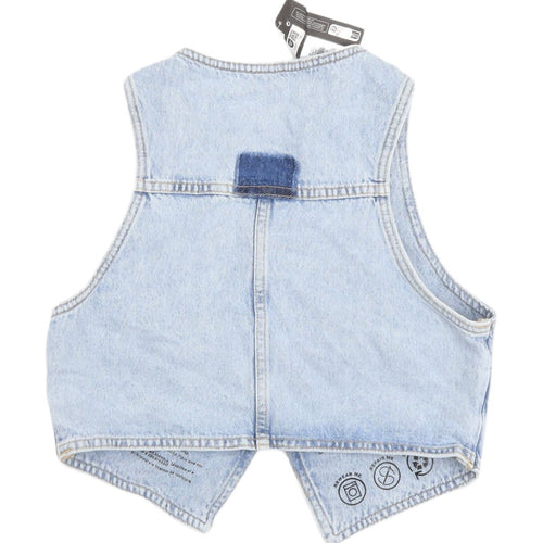 Primark Women's Light Blue Denim Waistcoat Size 10