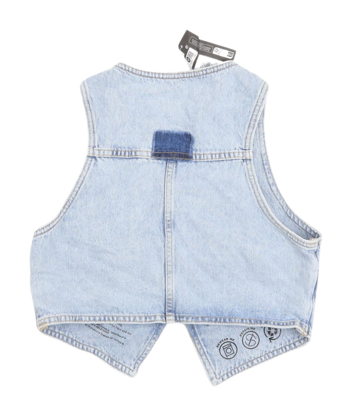 Primark Women's Light Blue Denim Waistcoat Size 10