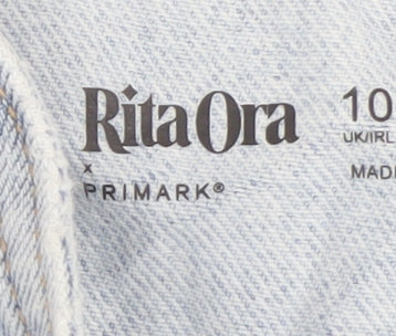 Primark Women's Light Blue Denim Waistcoat Size 10