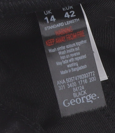 George Women's Black Bootcut Jeans Size 14