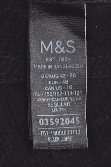 Marks & Spencer Women's Black Straight Jeans Size 20