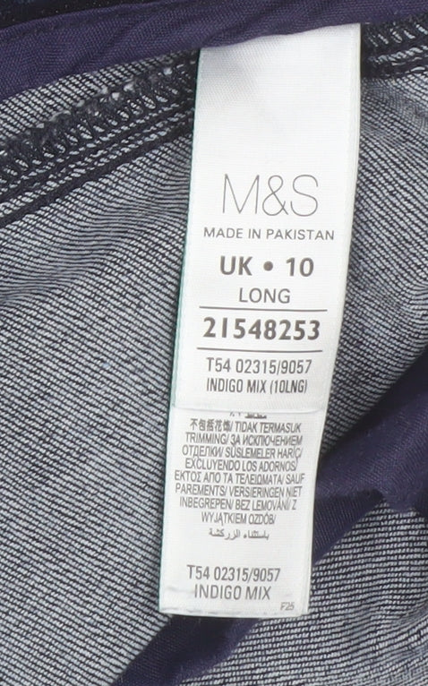 Marks & Spencer Women's Blue Jeggings - Size 10 Tall