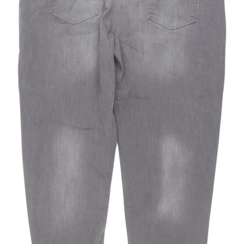 Women's Grey Slim Fit Jeans, Size 14S - Tu