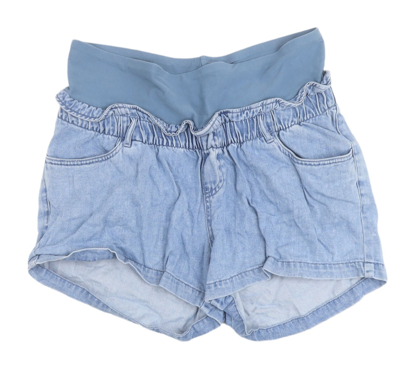 H&M Women's Blue Maternity Denim Shorts Size L