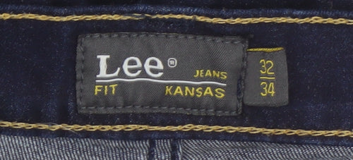 Lee Men's Blue Denim Straight Jeans Size 32/34
